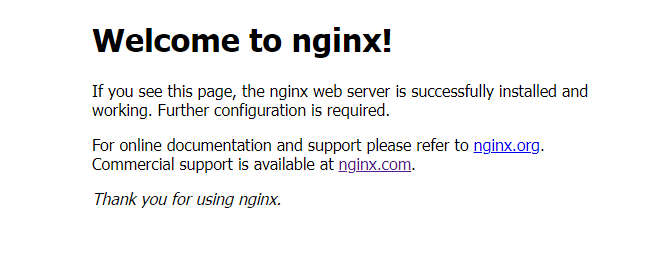 nginxの確認画面