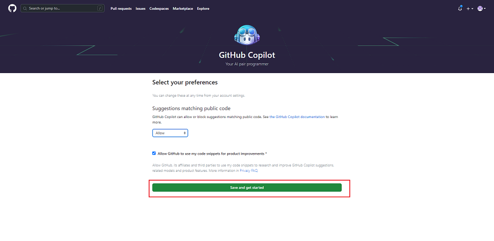 GitHub Copilotの支払い確定画面